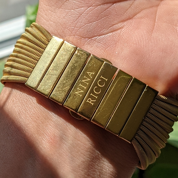 NINA RICCI gold plated diamond watch - Picture 4 of 4